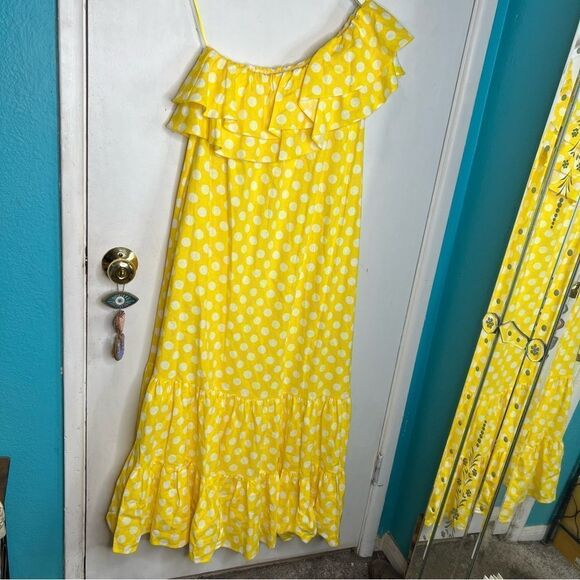 Lisa Marie Fernandez for target linen blend polka dot maxi off the shoulder - Picture 5 of 11